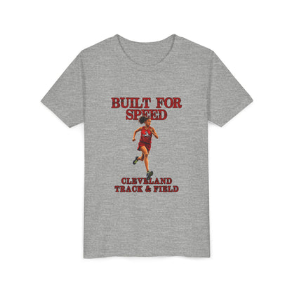 Youth Girls Tee 1 — "Built for Speed" Cleveland Track & Field Runner