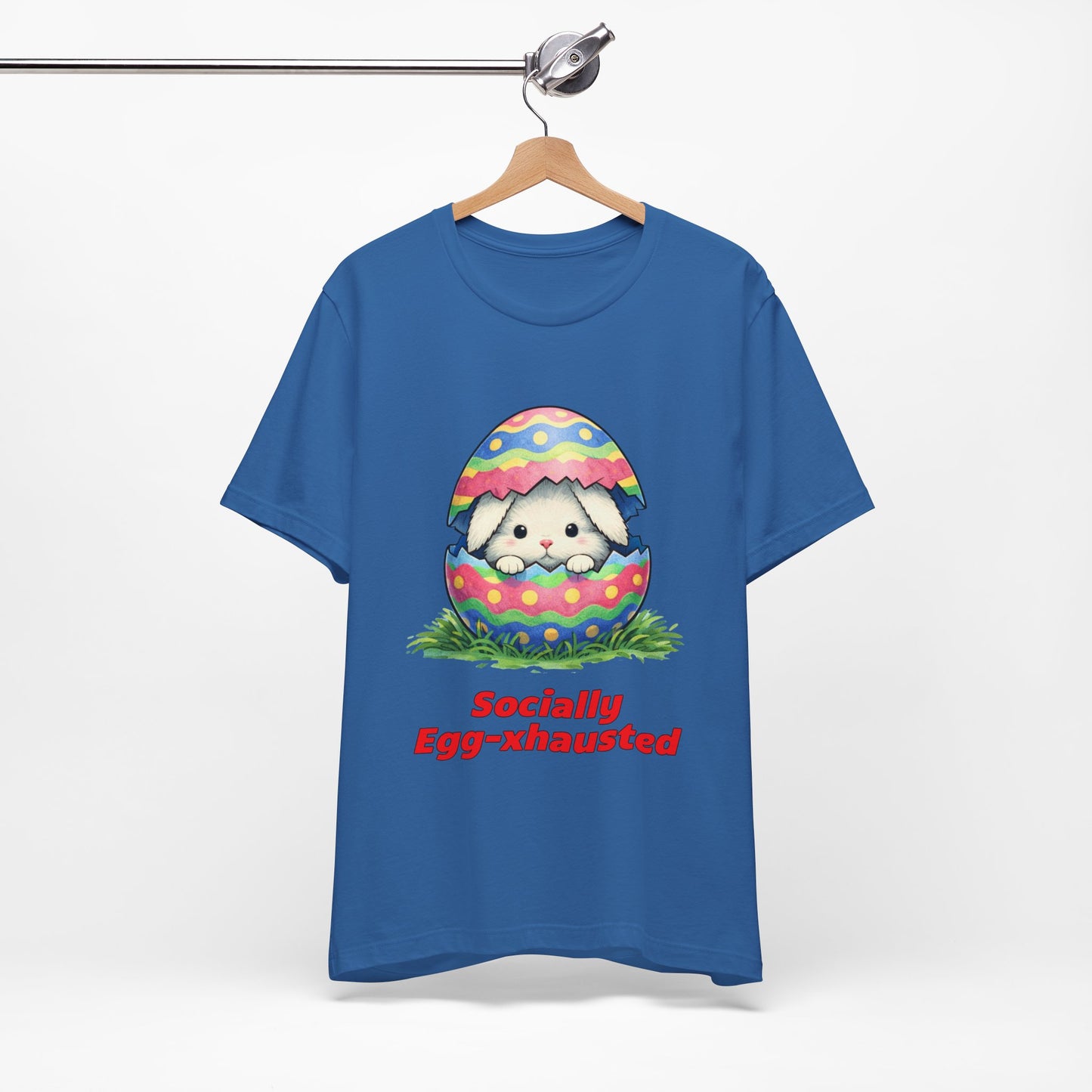 Socially Egg-xhausted - Easter Bunny T-Shirt