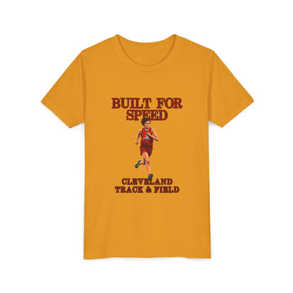 Youth Boys Track Tee 2— "Built for Speed" Cleveland Track & Field Running Shirt