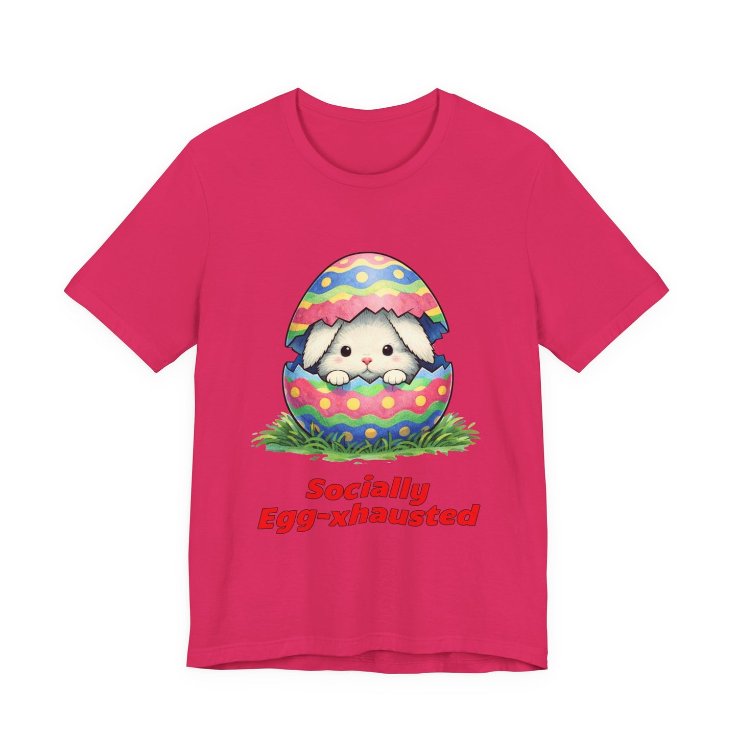 Socially Egg-xhausted - Easter Bunny T-Shirt