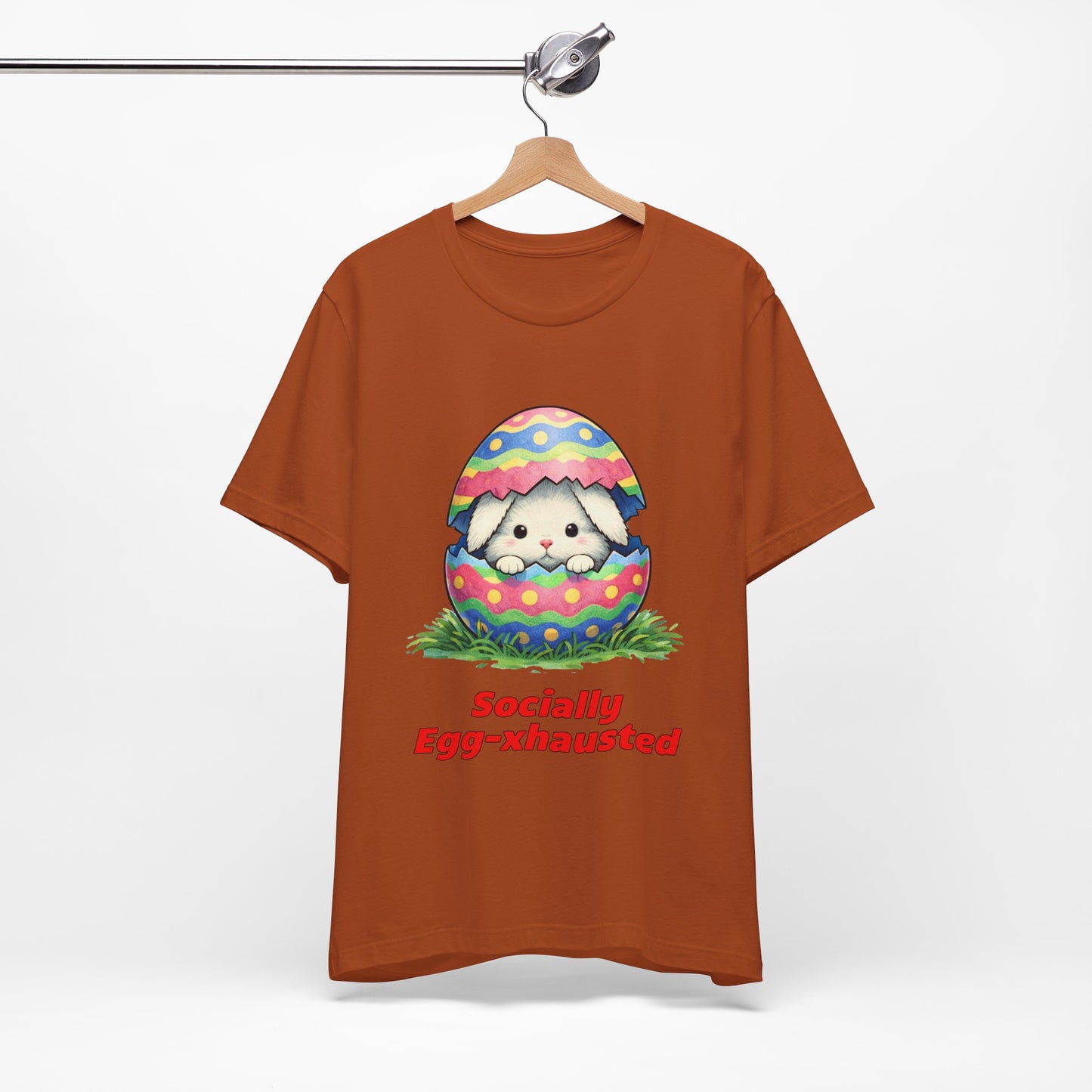 Socially Egg-xhausted - Easter Bunny T-Shirt