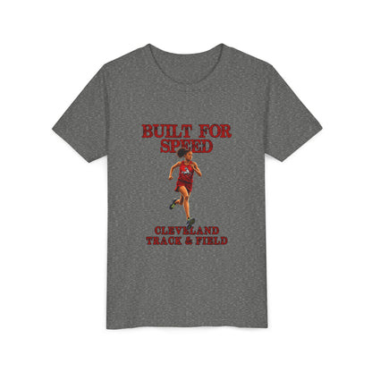 Youth Girls Tee 1 — "Built for Speed" Cleveland Track & Field Runner