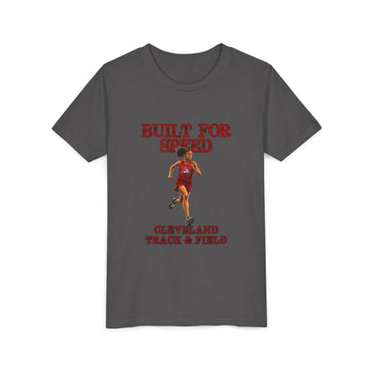 Youth Girls Tee 1 — "Built for Speed" Cleveland Track & Field Runner