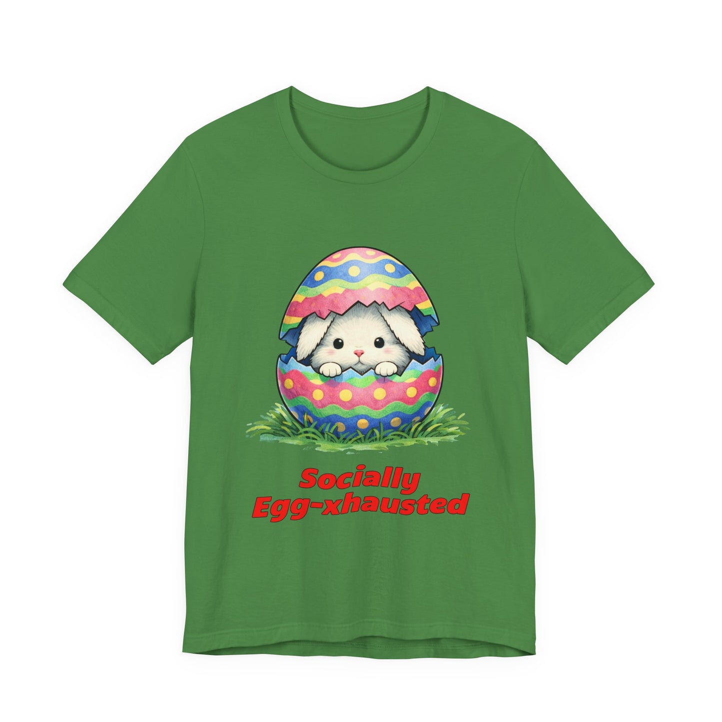 Socially Egg-xhausted - Easter Bunny T-Shirt