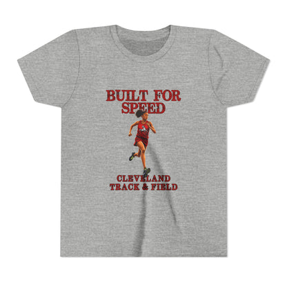 Youth Girls Tee 1 — "Built for Speed" Cleveland Track & Field Runner