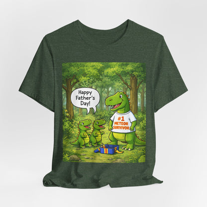 Father’s Day Dinosaur Tee – #1 Meteor Survivor