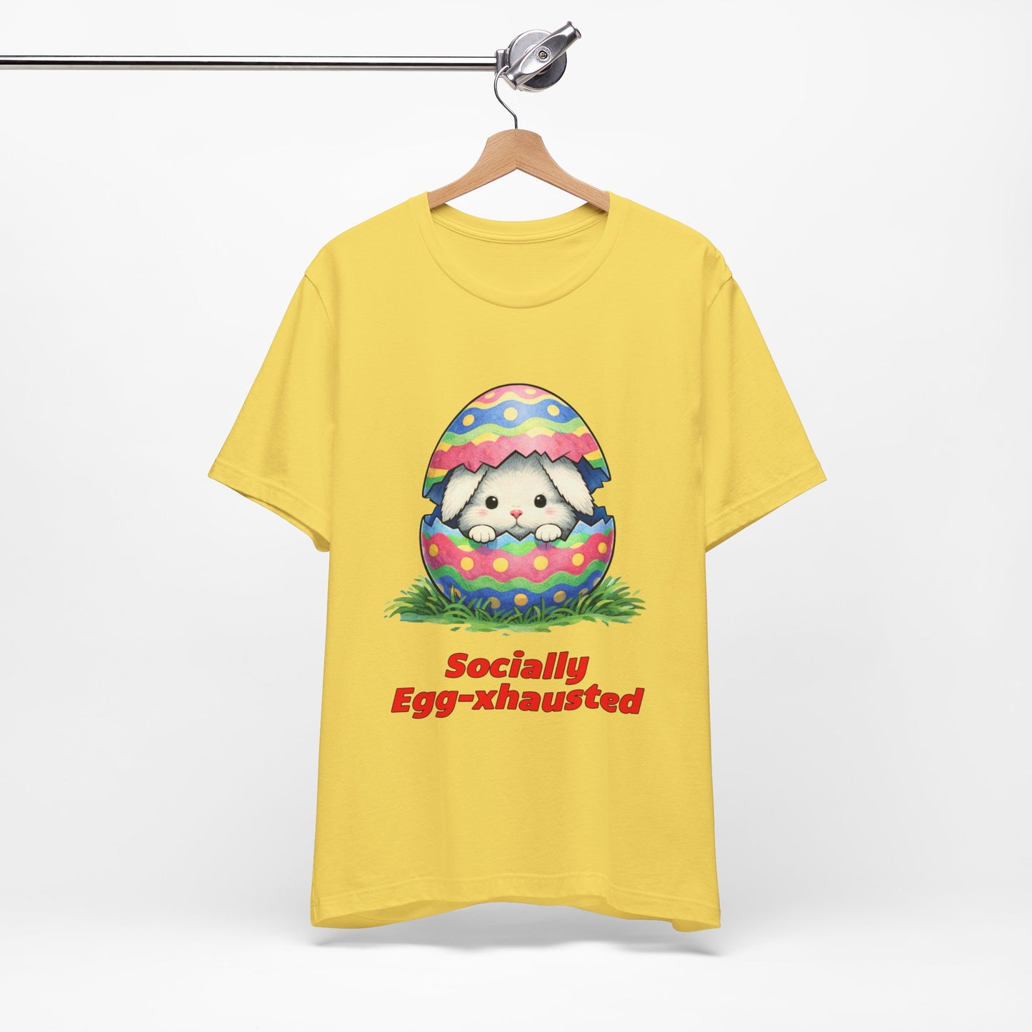Socially Egg-xhausted - Easter Bunny T-Shirt