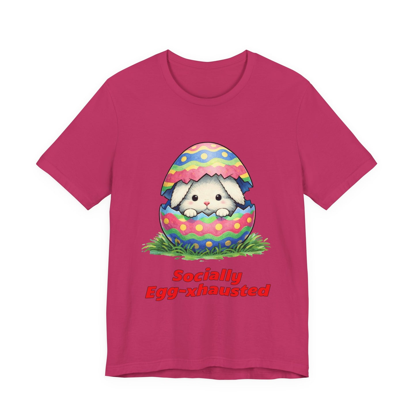 Socially Egg-xhausted - Easter Bunny T-Shirt