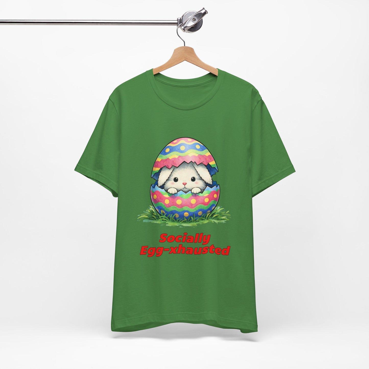 Socially Egg-xhausted - Easter Bunny T-Shirt