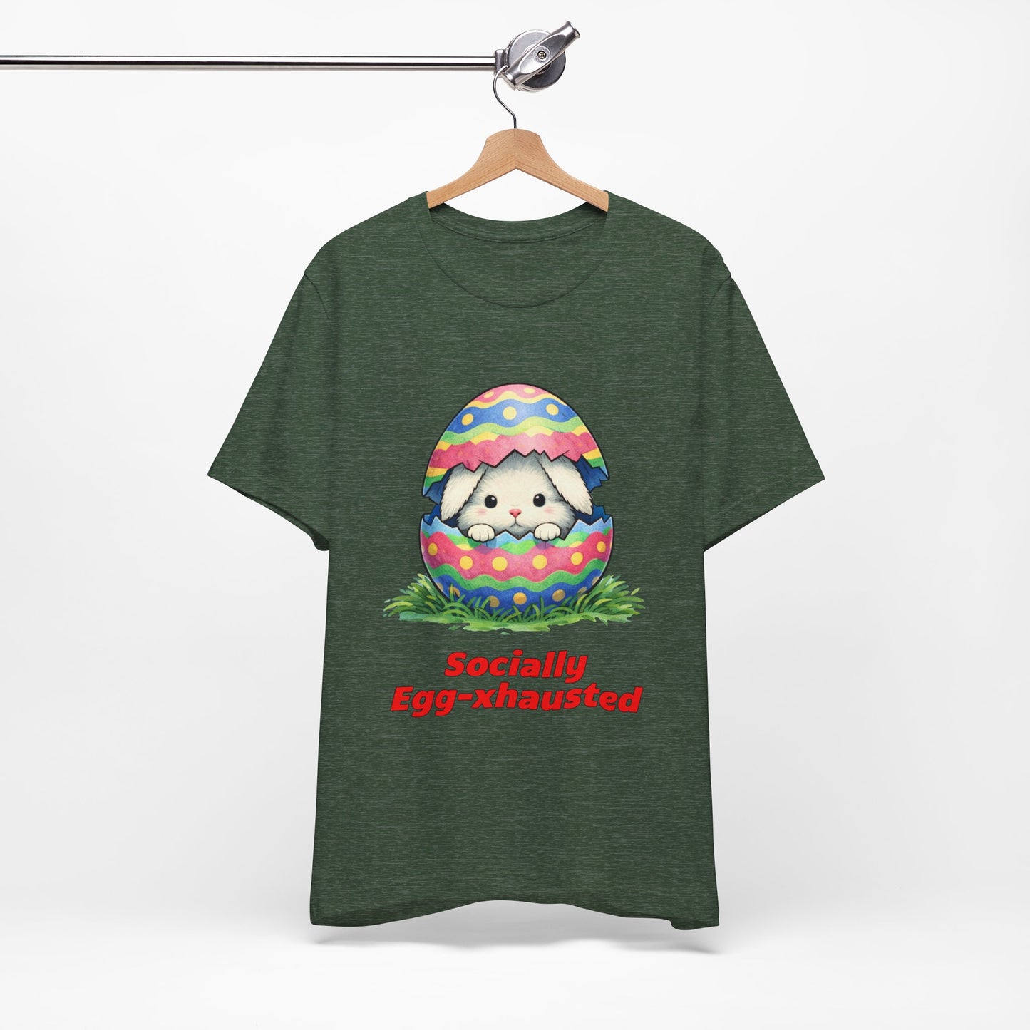 Socially Egg-xhausted - Easter Bunny T-Shirt