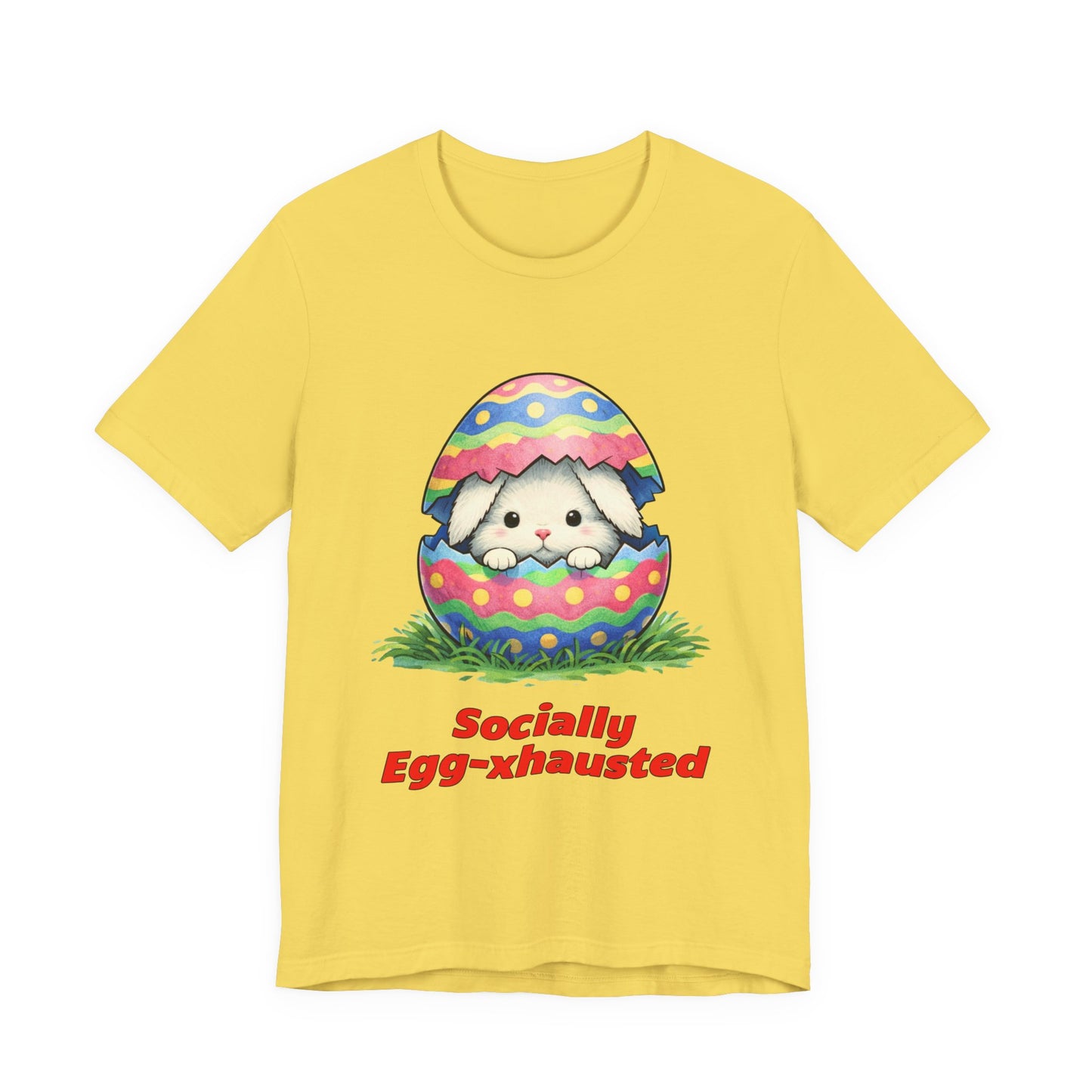 Socially Egg-xhausted - Easter Bunny T-Shirt