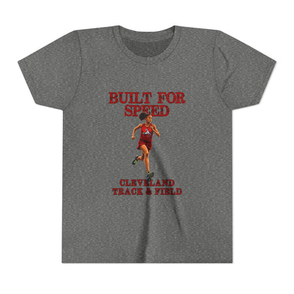 Youth Girls Tee 1 — "Built for Speed" Cleveland Track & Field Runner