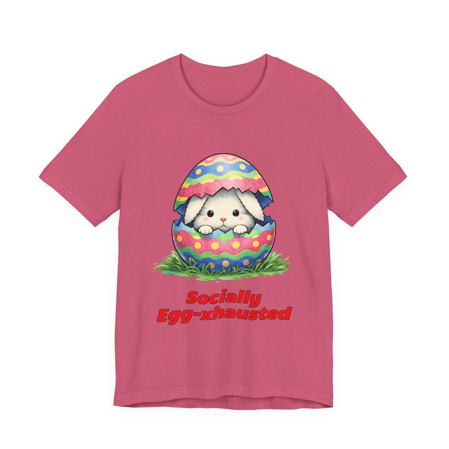 Socially Egg-xhausted - Easter Bunny T-Shirt