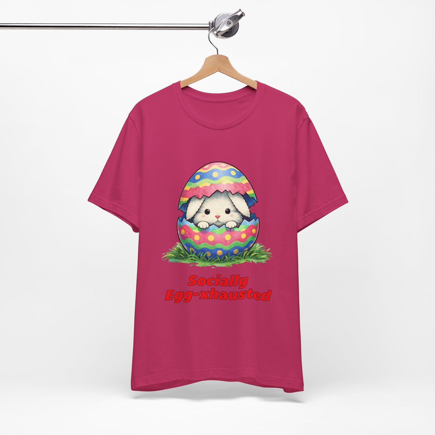 Socially Egg-xhausted - Easter Bunny T-Shirt