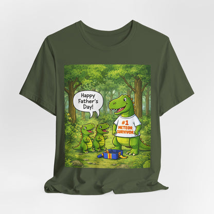 Father’s Day Dinosaur Tee – #1 Meteor Survivor