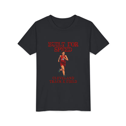 Youth Boys Track Tee 2— "Built for Speed" Cleveland Track & Field Running Shirt