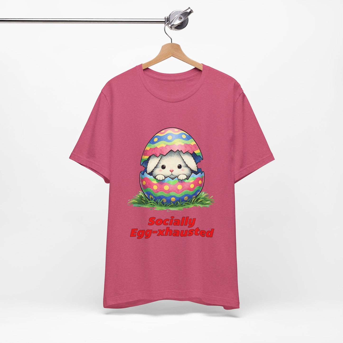 Socially Egg-xhausted - Easter Bunny T-Shirt