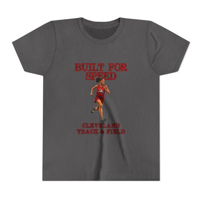 Youth Girls Tee 1 — "Built for Speed" Cleveland Track & Field Runner