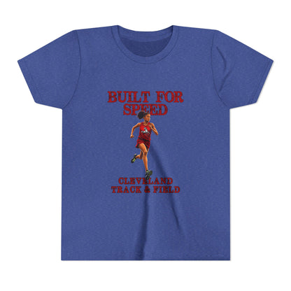 Youth Girls Tee 1 — "Built for Speed" Cleveland Track & Field Runner