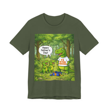 Father’s Day Dinosaur Tee – #1 Meteor Survivor
