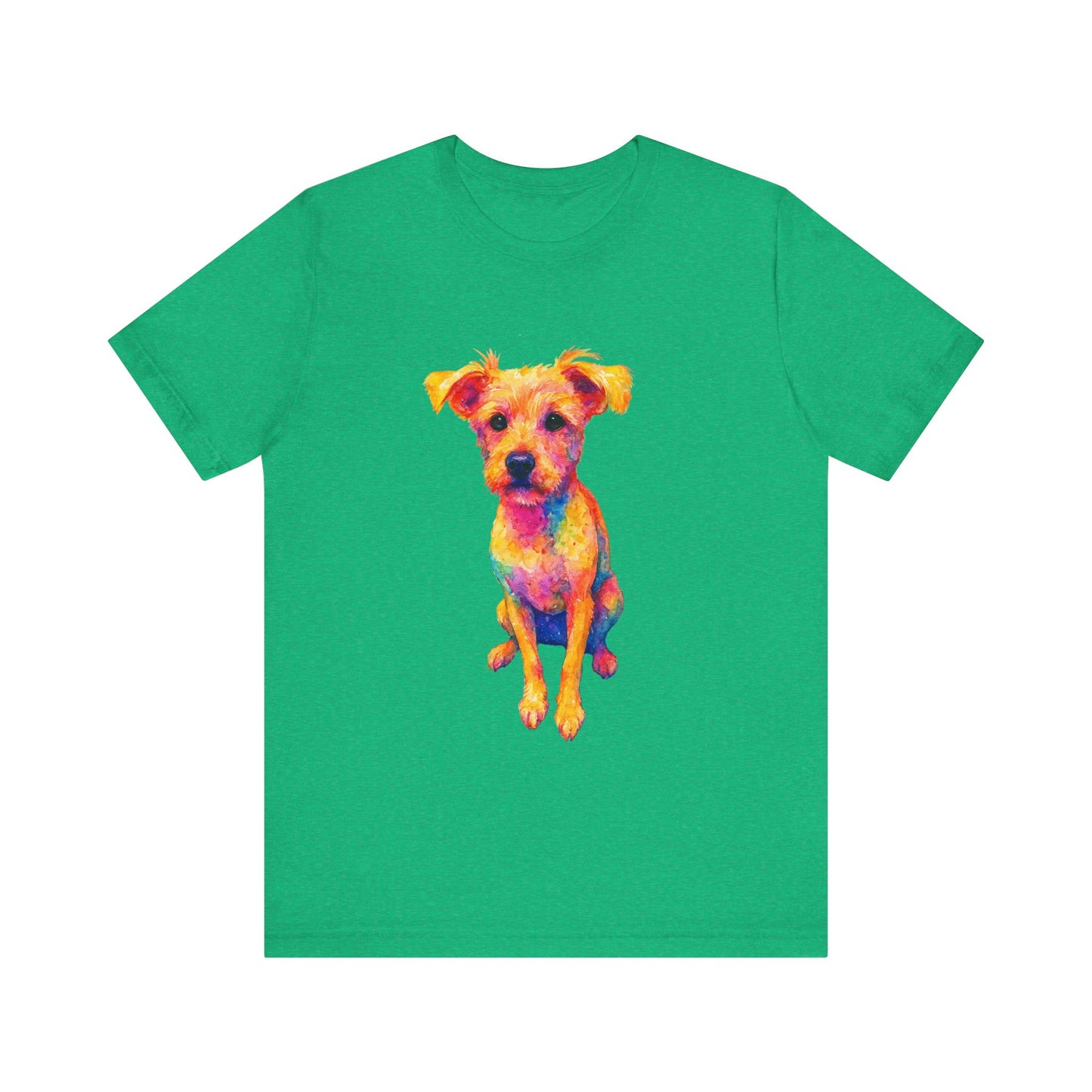 Cute Terrier Dog T-Shirt – Puppy Graphic Pet Lover Shirt, Comfortable Unisex Cotton Tee, Casual Animal Apparel