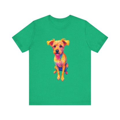 Cute Terrier Dog T-Shirt – Puppy Graphic Pet Lover Shirt, Comfortable Unisex Cotton Tee, Casual Animal Apparel