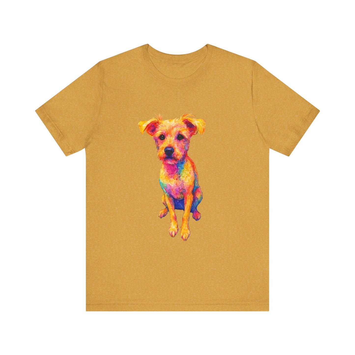 Terrier Graphic Tee – Aesthetic Dog Print Shirt, Minimalist Animal Streetwear, Trendy Unisex Cotton T-Shirt