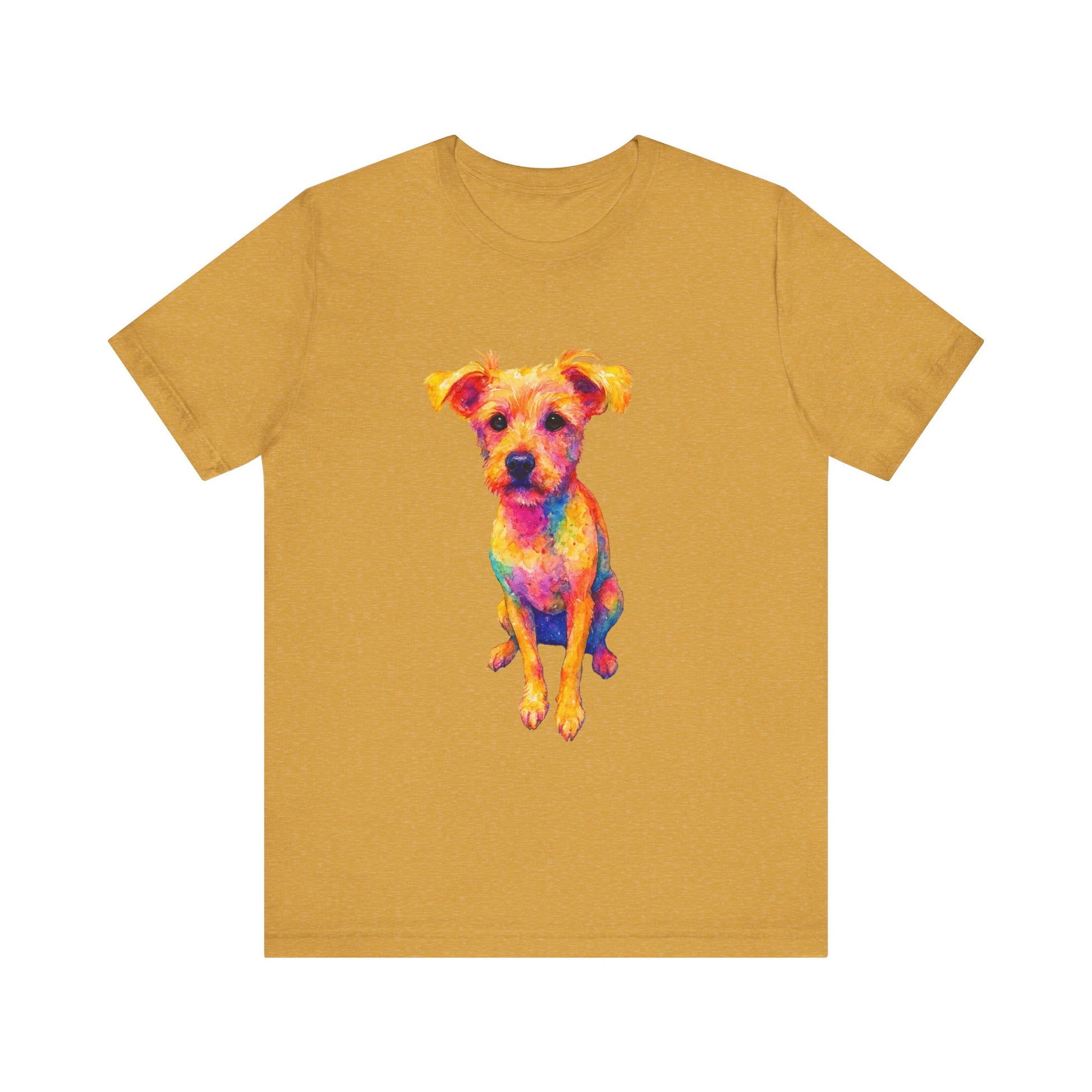 Terrier Graphic Tee – Aesthetic Dog Print Shirt, Minimalist Animal Streetwear, Trendy Unisex Cotton T-Shirt