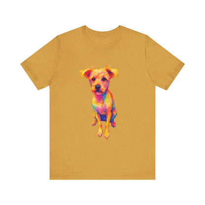 Terrier Graphic Tee – Aesthetic Dog Print Shirt, Minimalist Animal Streetwear, Trendy Unisex Cotton T-Shirt